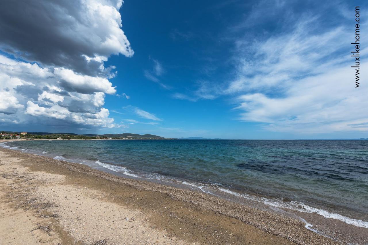 #Luxlikehome - Mediterranee Beachfront Summer House Kalyves Polygyrou Zewnętrze zdjęcie