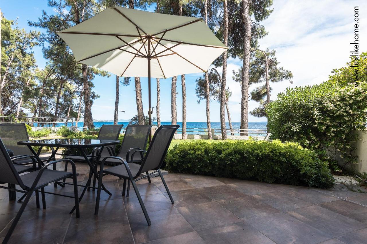 #Luxlikehome - Mediterranee Beachfront Summer House Kalyves Polygyrou Zewnętrze zdjęcie