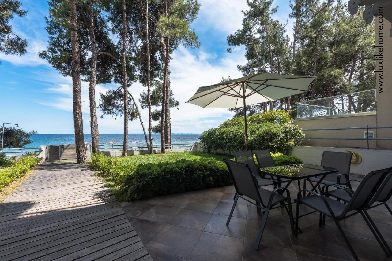 #Luxlikehome - Mediterranee Beachfront Summer House Kalyves Polygyrou Zewnętrze zdjęcie