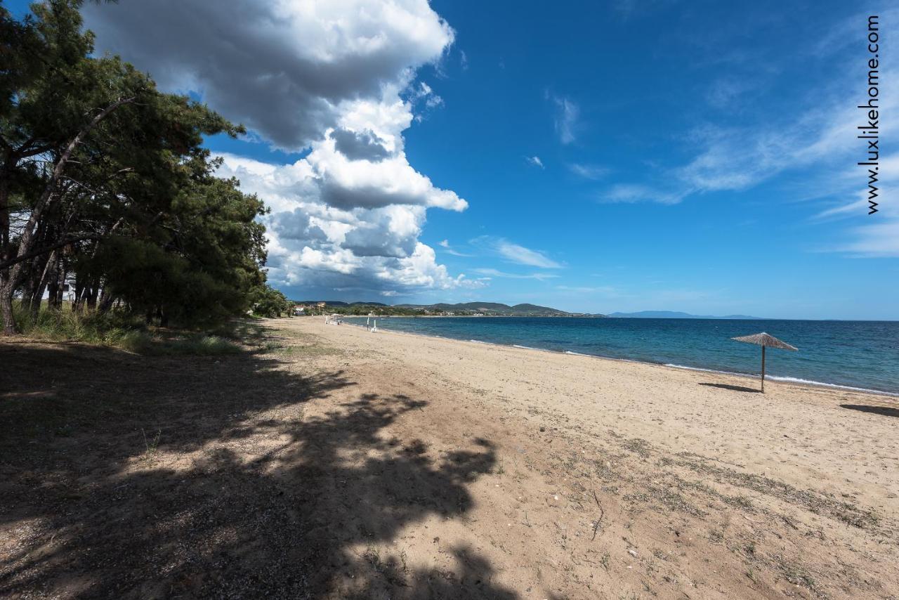 #Luxlikehome - Mediterranee Beachfront Summer House Kalyves Polygyrou Zewnętrze zdjęcie
